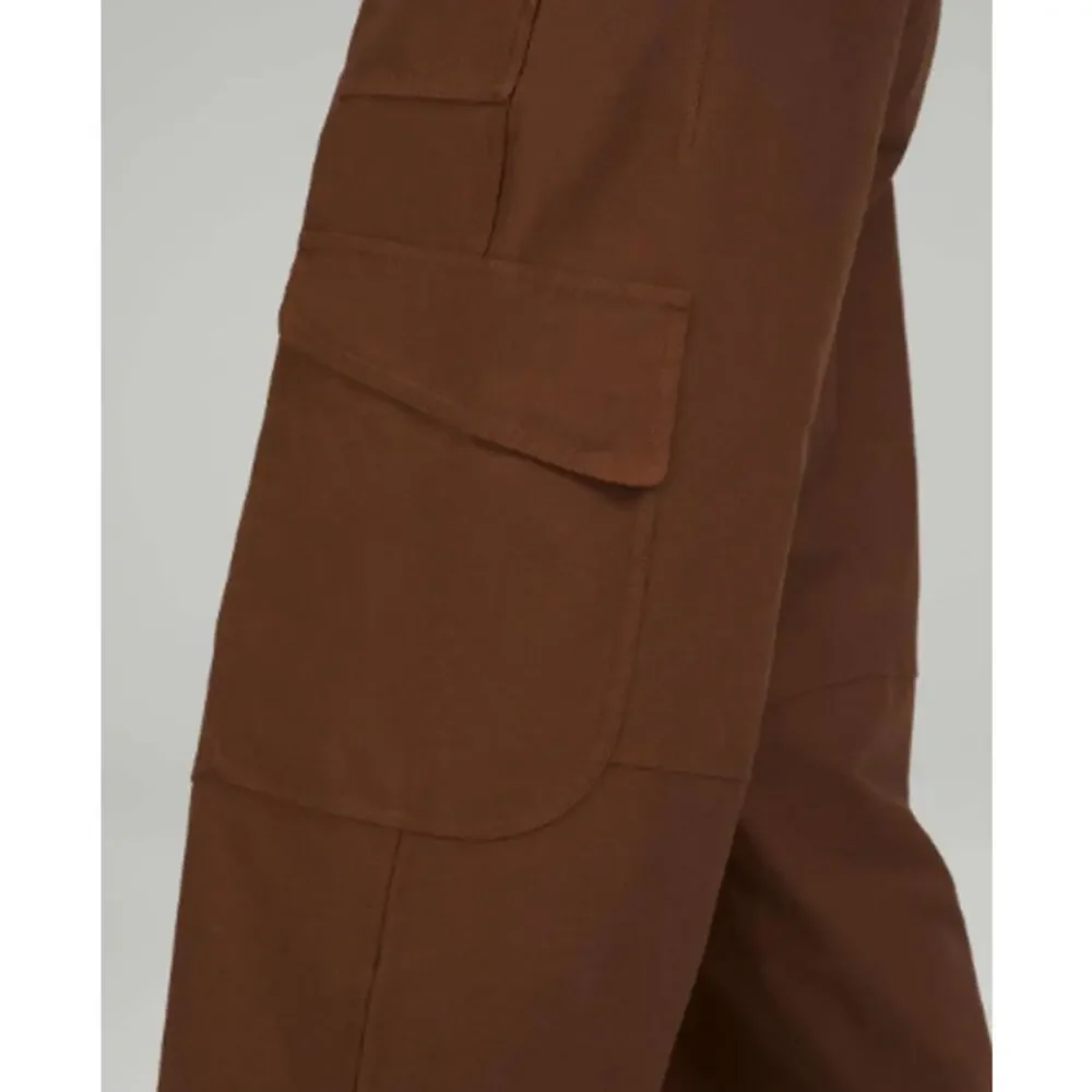 Lululemon Light Utilitech Cargo Pocket High Rise Crop Pants- 32 - Brown - NWT